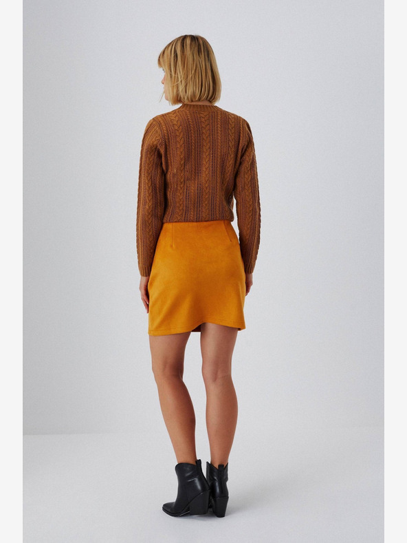 Moodo Oranžno žensko semišasto krilo Moodo