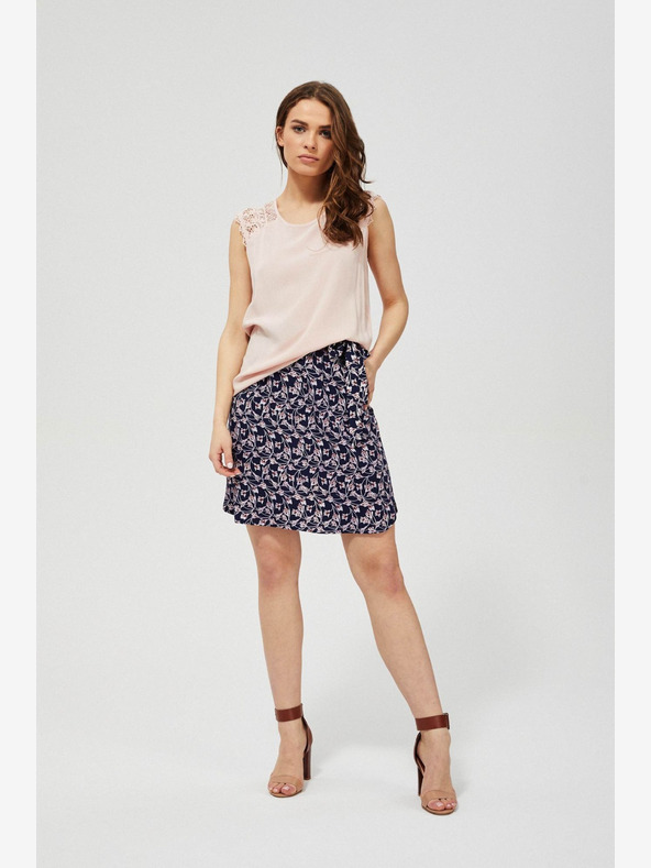 Moodo Temno modro žensko krilo s cvetličnim vzorcem Moodo