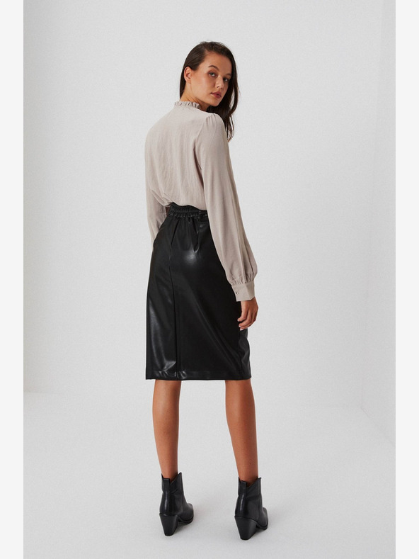 Moodo Črna ženska krila iz usnja Moodo