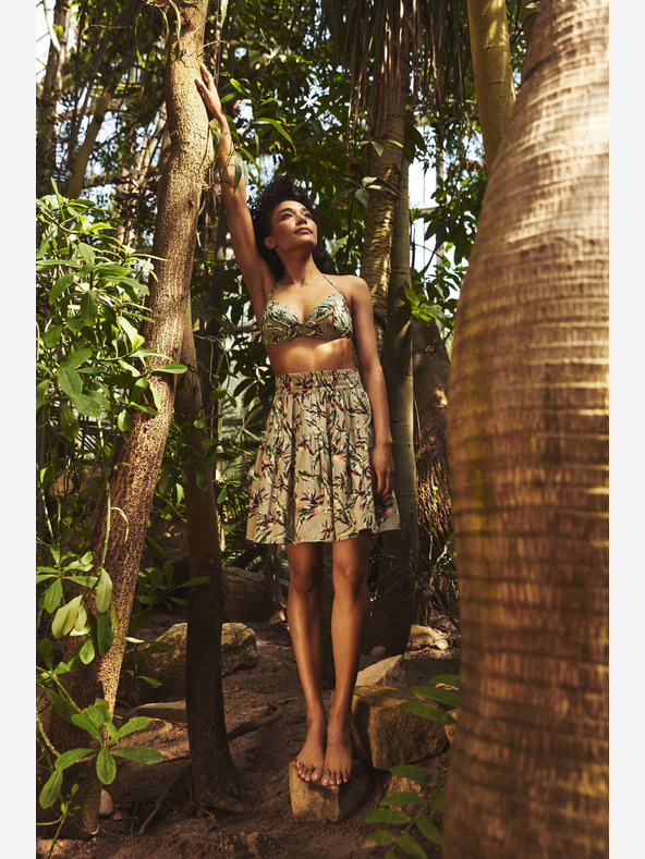 Moodo Svetlo zelena ženska cvetlična krila Moodo