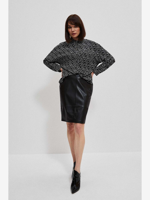 Moodo Črna ženska krila iz usnja Moodo