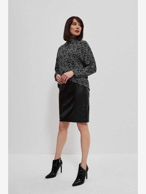 Moodo Črna ženska krila iz usnja Moodo