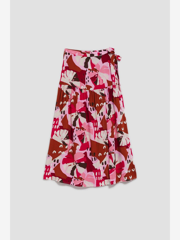 Moodo Rdeče in rožnato žensko vzorčasto krilo Moodo