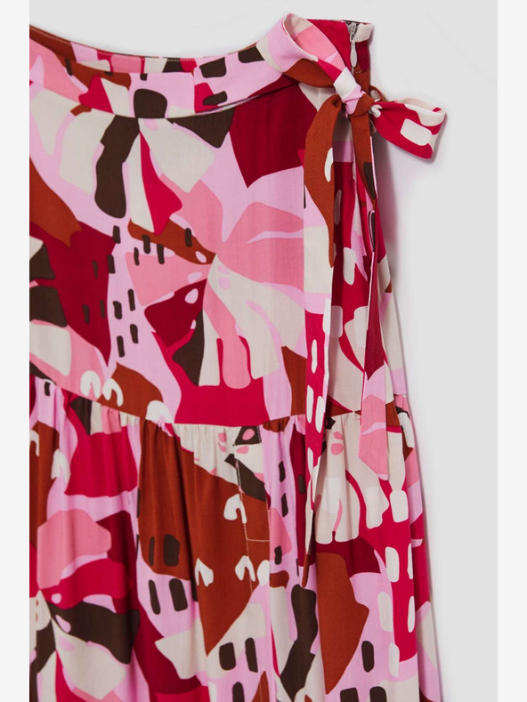 Moodo Rdeče in rožnato žensko vzorčasto krilo Moodo