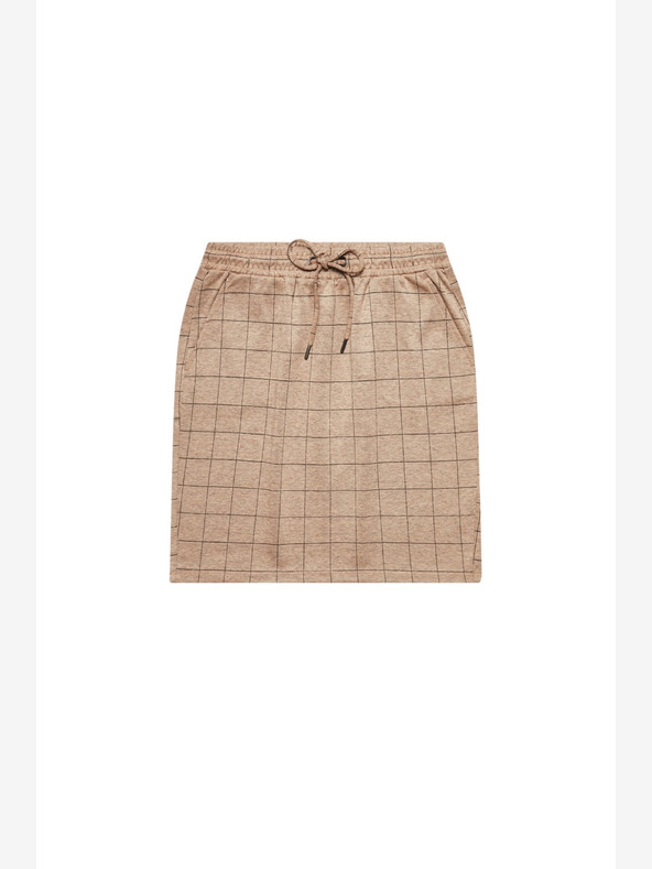 Moodo Rjava ženska karirasta krila Moodo