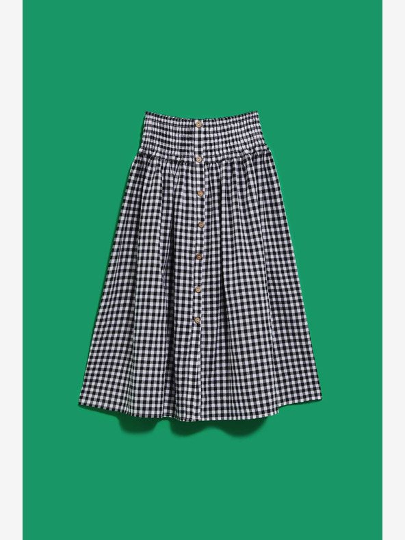 Moodo Belo-črne ženske kariraste hlače Moodo