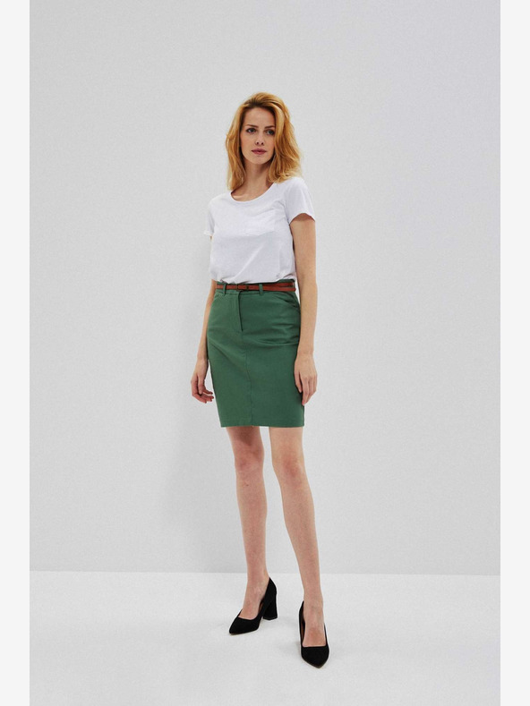 Moodo Zeleno žensko krilo s pasom Moodo