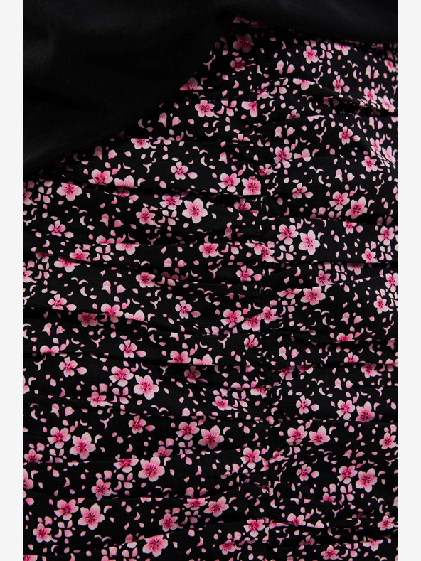 Moodo Roza in črno žensko cvetlično krilo Moodo