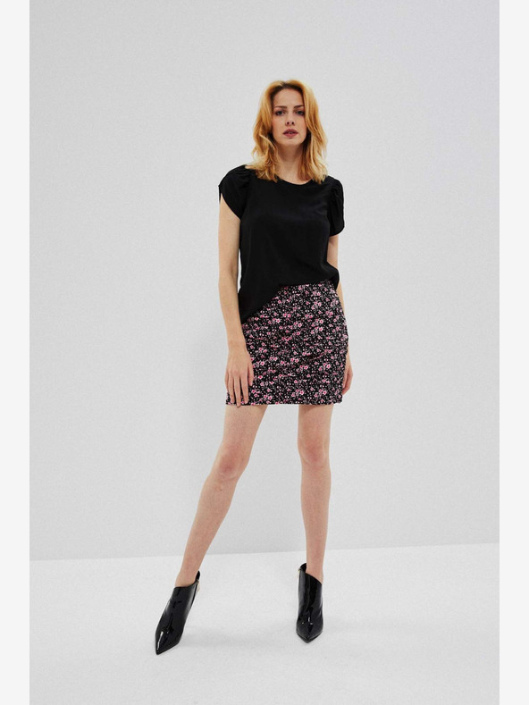 Moodo Roza in črno žensko cvetlično krilo Moodo