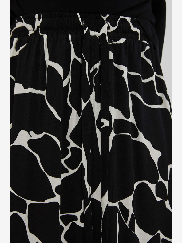 Moodo Belo-črno žensko vzorčasto krilo Moodo