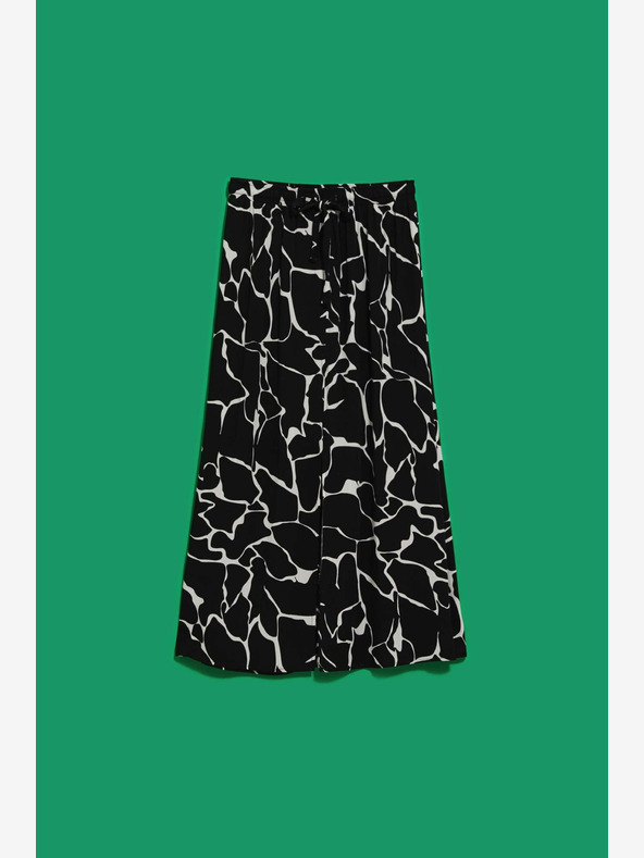 Moodo Belo-črno žensko vzorčasto krilo Moodo