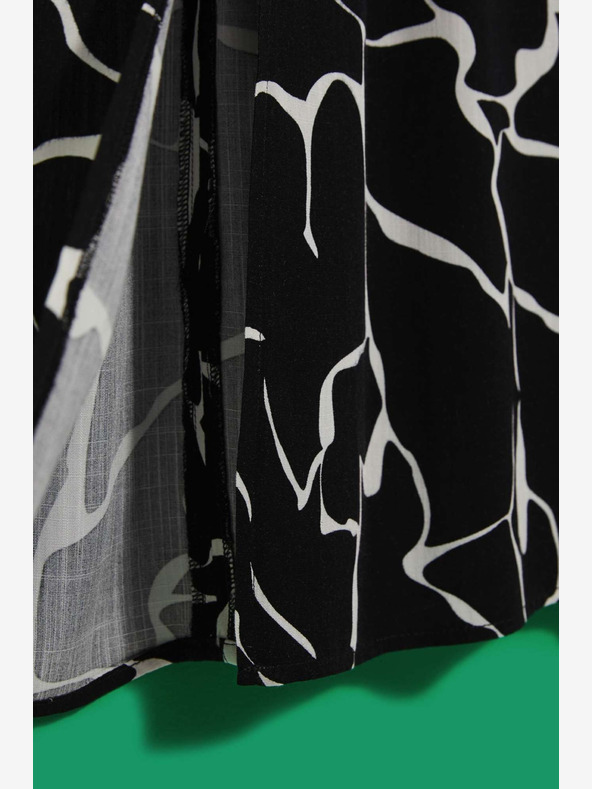 Moodo Belo-črno žensko vzorčasto krilo Moodo