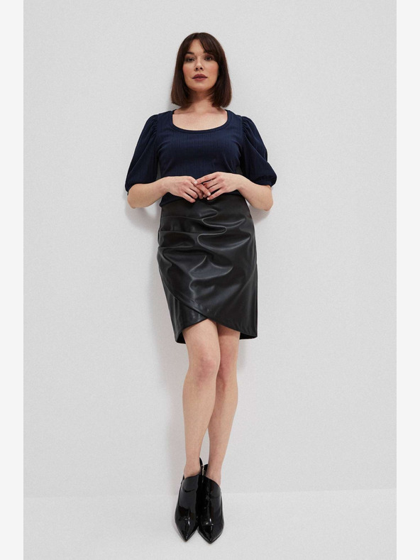 Moodo Črna ženska krila iz usnja Moodo