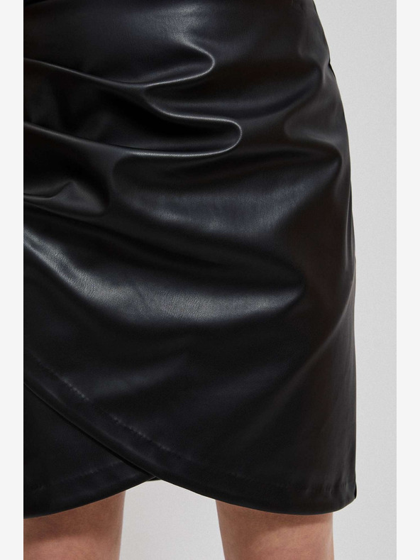 Moodo Črna ženska krila iz usnja Moodo