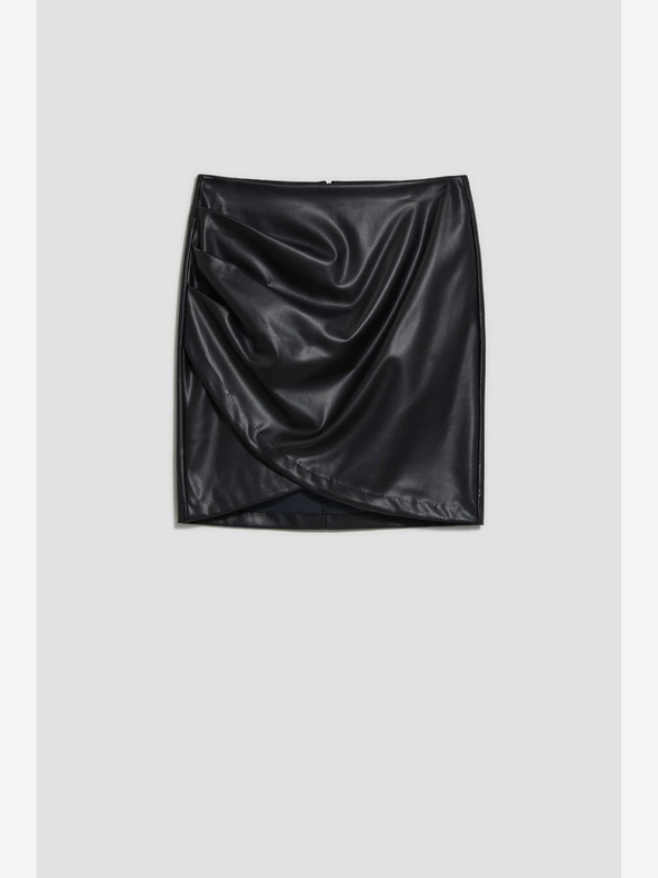 Moodo Črna ženska krila iz usnja Moodo