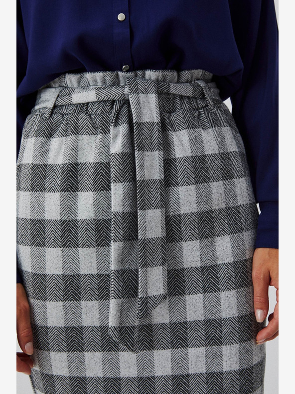 Moodo Siva ženska karirasta krila Moodo