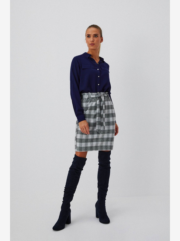 Moodo Siva ženska karirasta krila Moodo