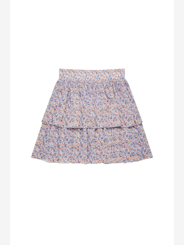 Moodo Modre ženske hlače s cvetličnim vzorcem Moodo