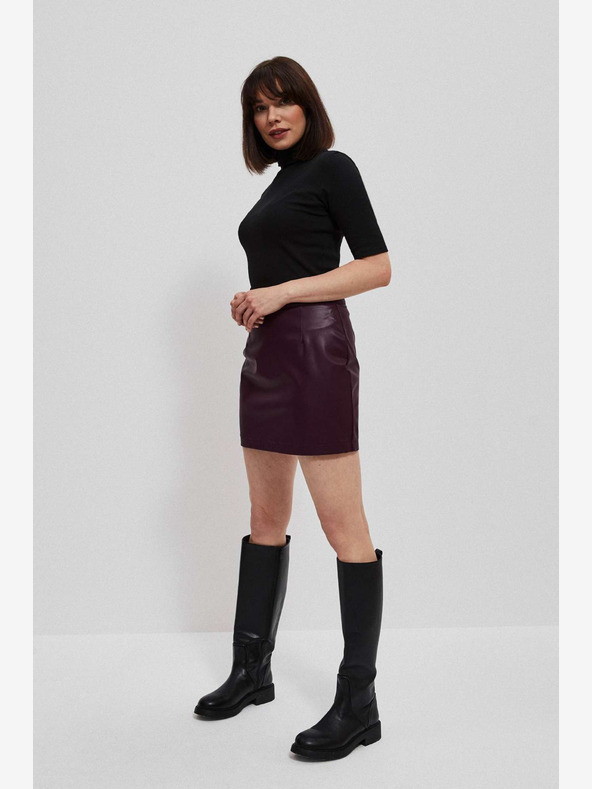 Moodo Burgundska ženska krila iz usnja Moodo