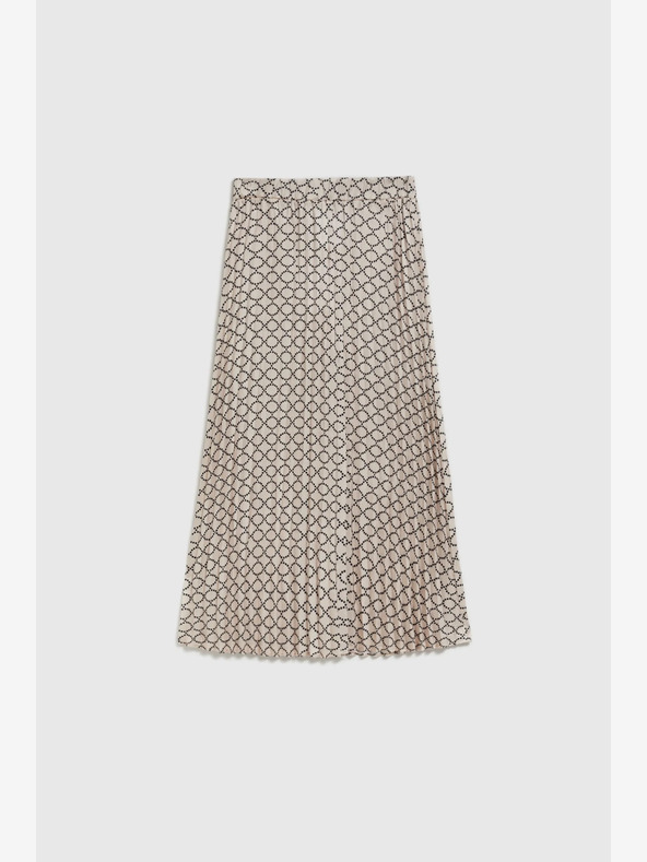 Moodo Bež Ženska vzorčasta nagubana krila Moodo