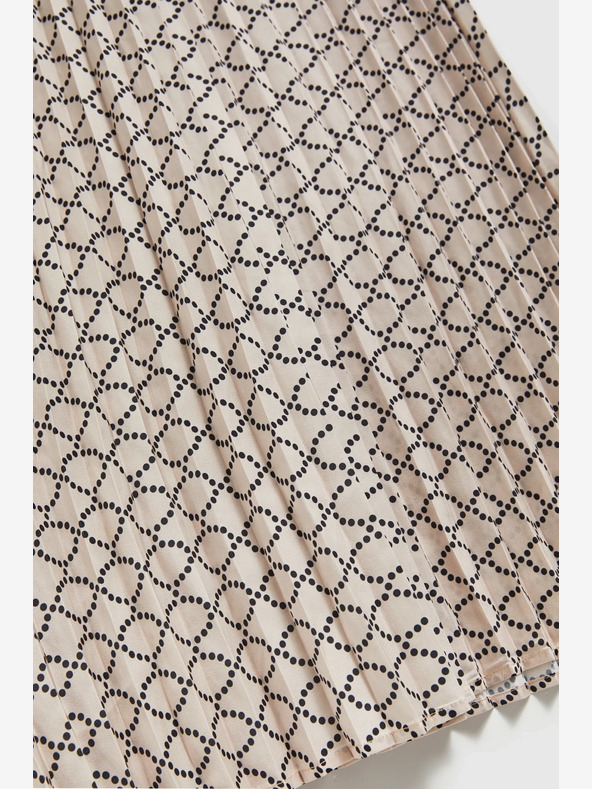 Moodo Bež Ženska vzorčasta nagubana krila Moodo