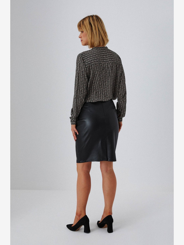 Moodo Črna ženska krila iz usnja Moodo