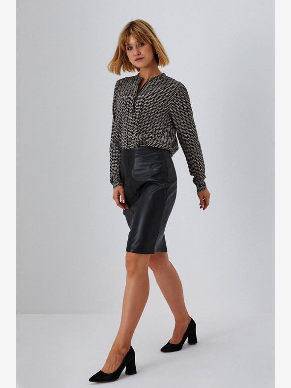 Moodo Črna ženska krila iz usnja Moodo