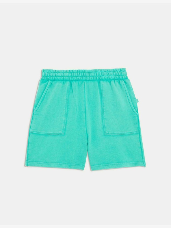 Marks & Spencer Kratke hlače iz čistega bombaža Marks & Spencer z lepljenimi šivi zelene barve