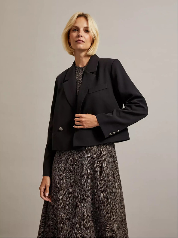 Moodo Črna ženska kratka jopica Moodo