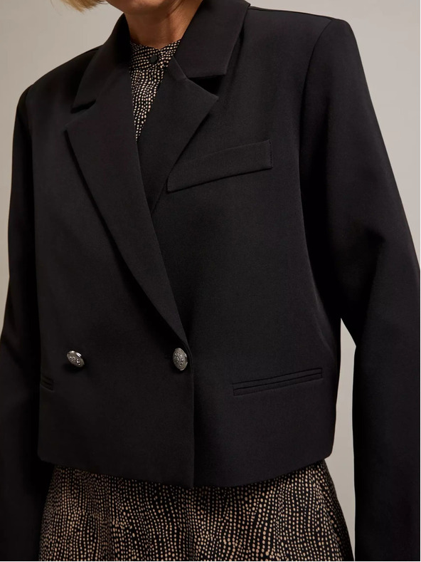 Moodo Črna ženska kratka jopica Moodo