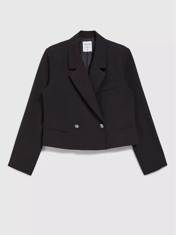 Moodo Črna ženska kratka jopica Moodo