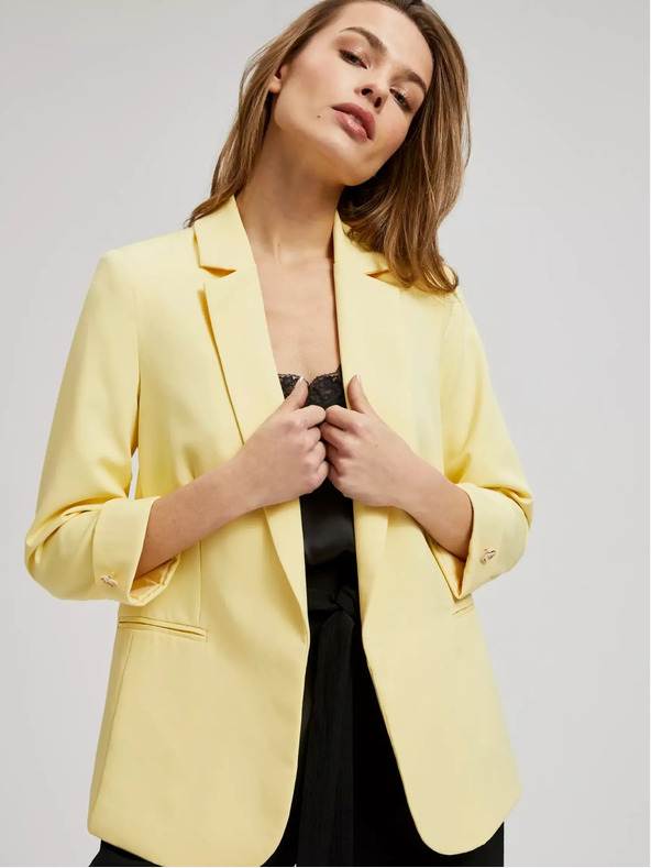 Moodo Rumena jakna s 3/4 rokavi Moodo