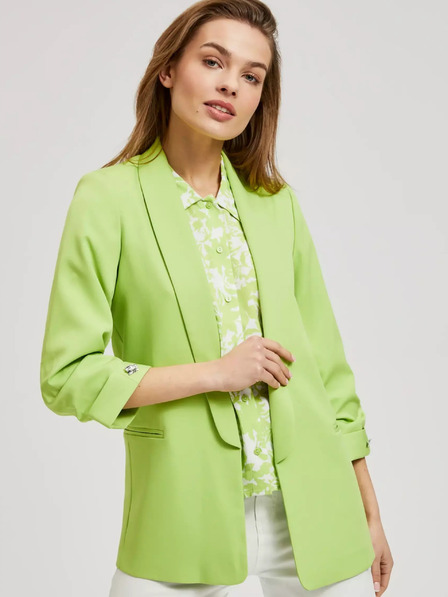 Moodo Zelena jakna s 3/4 rokavi Moodo