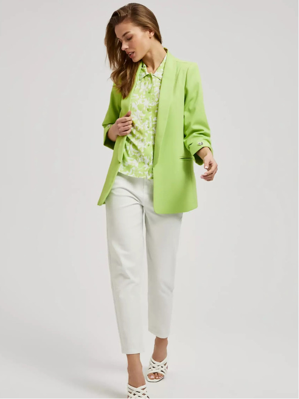 Moodo Zelena jakna s 3/4 rokavi Moodo