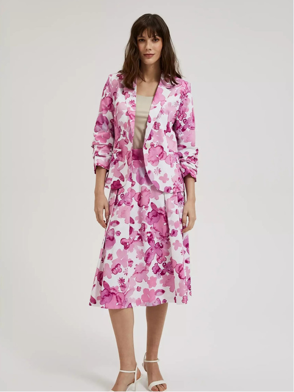 Moodo Rožnata vzorčasta jakna Moodo