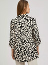 Moodo Črna in krem ženska vzorčasta jopica Moodo