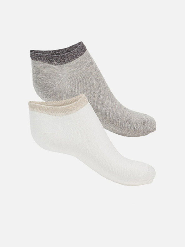 Geox Bele in sive ženske nogavice 2 paketa Geox