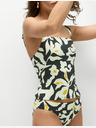Marks & Spencer Cvetlična majica tankini s kvadratnim izrezom Marks & Spencer rumena