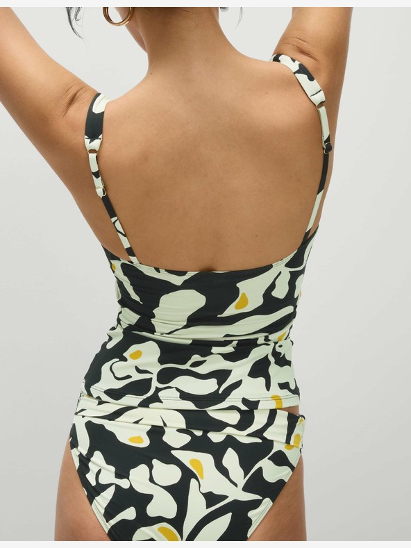 Marks & Spencer Cvetlična majica tankini s kvadratnim izrezom Marks & Spencer rumena