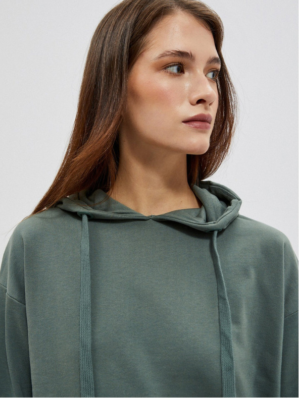 Moodo Zelena ženska jopa s kapuco Moodo