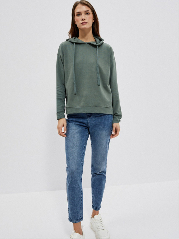 Moodo Zelena ženska jopa s kapuco Moodo