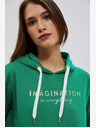Moodo Zelena ženska jopa s kapuco Moodo