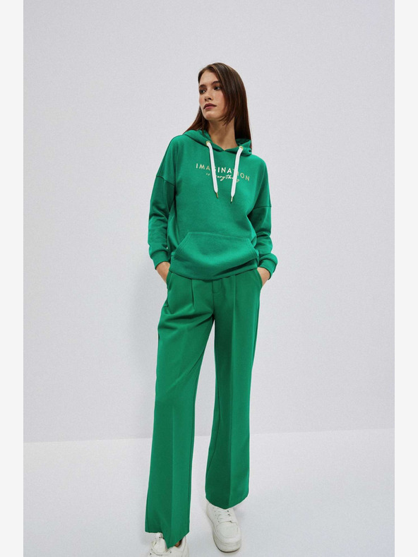 Moodo Zelena ženska jopa s kapuco Moodo