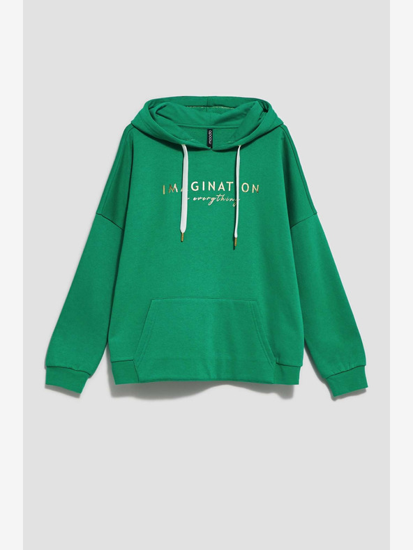 Moodo Zelena ženska jopa s kapuco Moodo