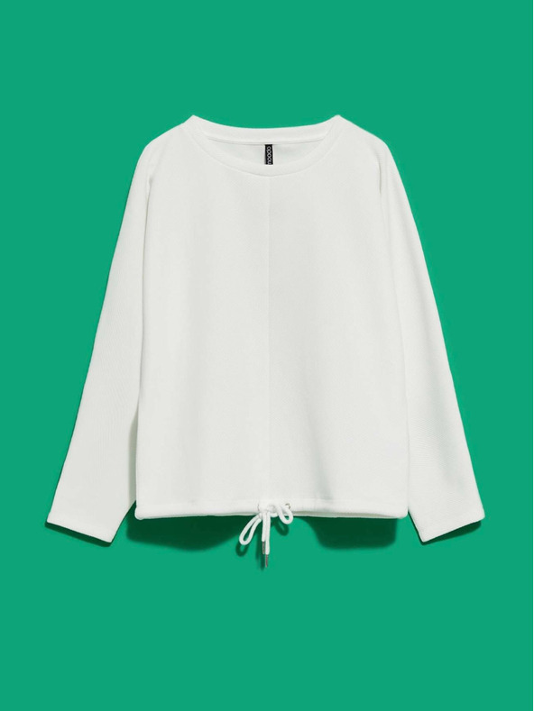 Moodo Bela ženska jopa s kapuco Moodo