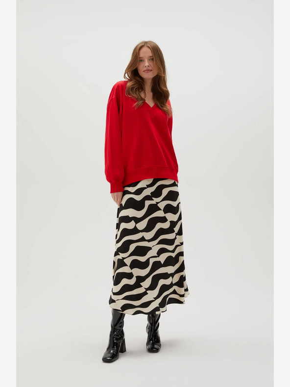 Moodo Rdeča ženska jopa s kapuco Moodo