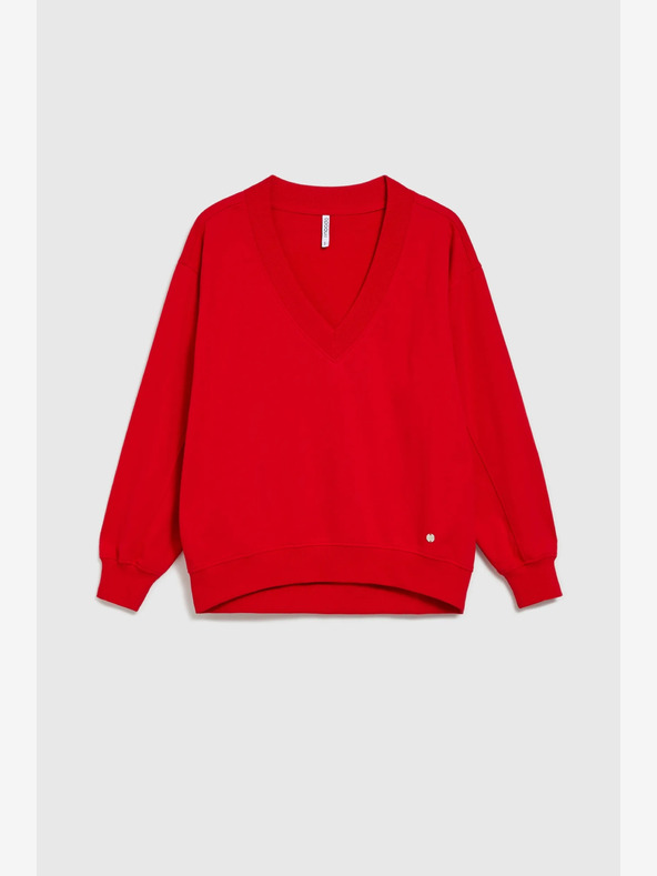 Moodo Rdeča ženska jopa s kapuco Moodo