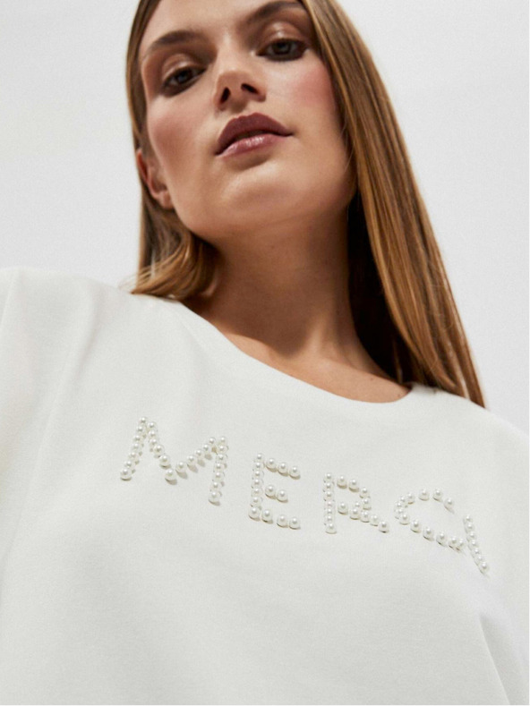 Moodo Bela ženska jopa s kapuco Moodo