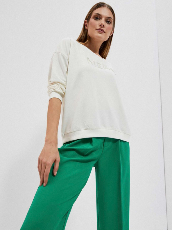 Moodo Bela ženska jopa s kapuco Moodo