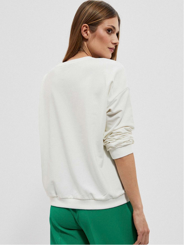 Moodo Bela ženska jopa s kapuco Moodo